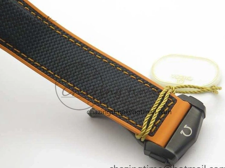 0120 Planet Ocean Master Chronometer Chrono DLC OM 1:1 Best Edition Black Dial On Nylon Strap A Chic 8103